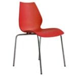Silla Brenda Decorativa Rojo – Diseño moderno y resistente