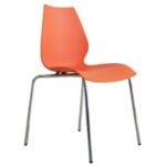 Silla Brenda Decorativa Naranja – Diseño moderno y resistente