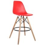 Silla de Bar Eames Roja – Diseño icónico y funcional