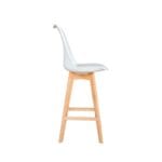Silla Ema Tapiz Bar Blanca – Elegancia y confort para barras y cocinas - Imagen 2