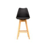 Silla Ema Tapiz Bar Negra – Elegancia y confort para barras y cocinas - Imagen 2
