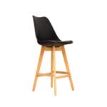 Silla Ema Tapiz Bar Negra – Elegancia y confort para barras y cocinas