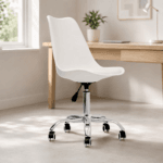 Silla Ema Tulip Giratoria Blanca – Diseño moderno y confort ejecutivo