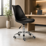 🪑 Silla Ema Tulip Giratoria Negra: Estilo, Confort y Funcionalidad para Oficinas Modernas