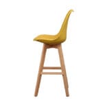 Silla Ema Tapiz Bar Amarilla – Elegancia y confort para barras y cocinas - Imagen 2