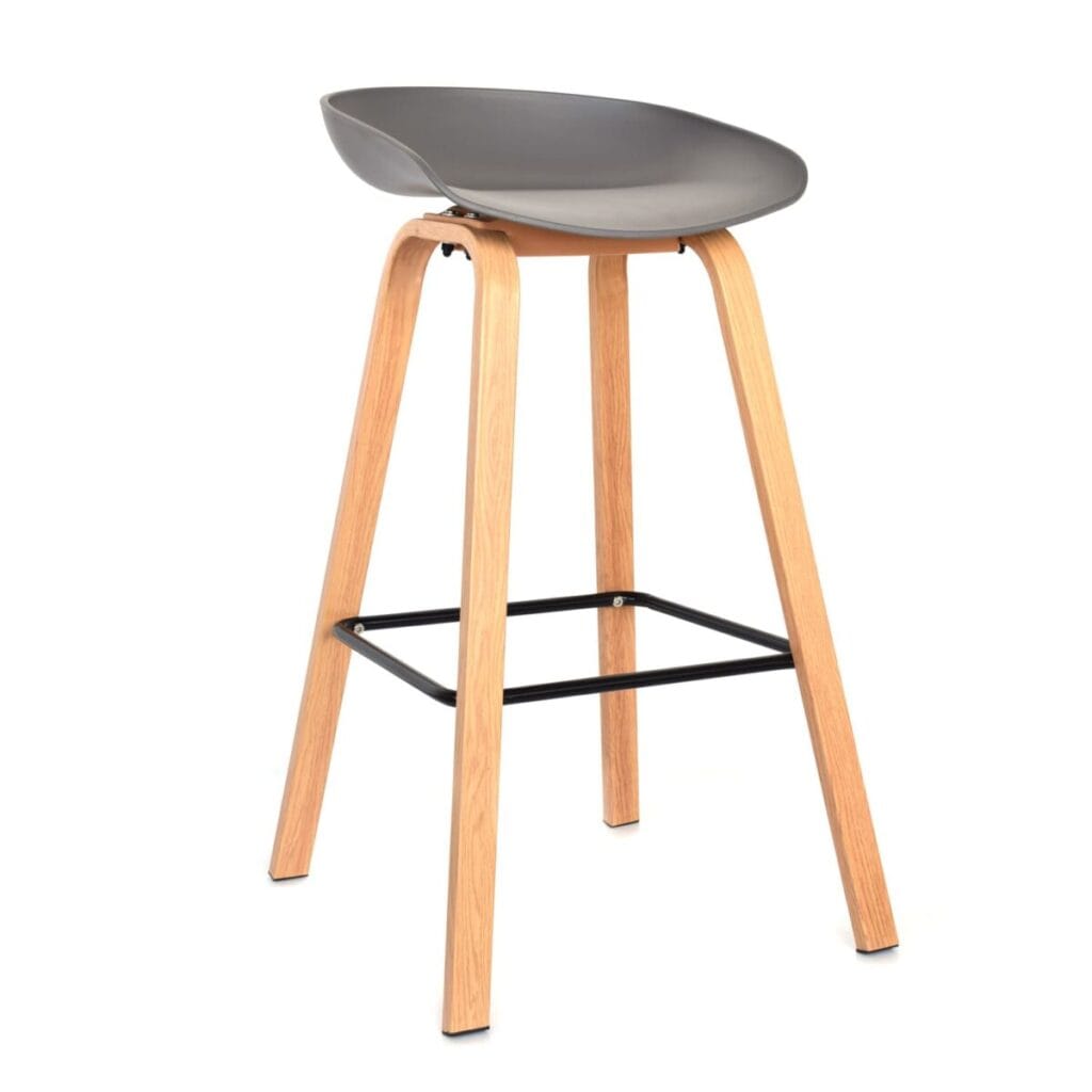 silla de bar misuri gris