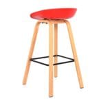 silla de bar misuri roja