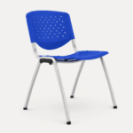 🪑 Silla Prisma Fija azul de polipropileno con estructura robusta