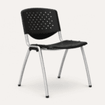🪑 Silla Prisma Fija negra de polipropileno con estructura robusta