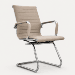 🪑 Silla Boss Trineo Interlocutora Beige – Elegancia y comodidad para tus espacios