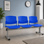 SILLA DE ESPERA BUTTERFLY 3 ASIENTOS POLIPROPILENO AZUL