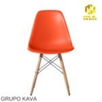 Silla Eames Nórdica Naranja: Diseño Moderno y Funcional - Imagen 2