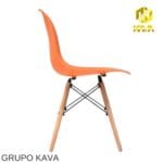 Silla Eames Nórdica Naranja: Diseño Moderno y Funcional - Imagen 3