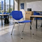 🪑 Silla Prisma Fija azul de polipropileno con estructura robusta