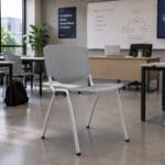🪑 Silla Prisma Fija gris de polipropileno con estructura robusta
