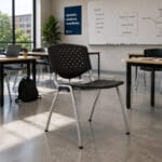 🪑 Silla Prisma Fija negra de polipropileno con estructura robusta