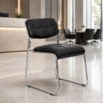 🪑 Silla Viva Trineo Acolchada Tapizada en Cuerina