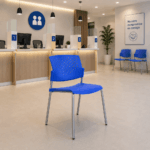 🪑 Silla Butterfly Fija Azul – Comodidad y Estilo para Espacios Corporativos