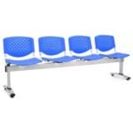 SILLA DE ESPERA PRISMA 4 ASIENTOS POLIPROPILENO AZUL
