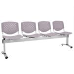 Silla de Espera Prisma 4 asientos Gris: Solución Moderna para Espacios de Espera