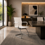 🪑 Silla Boss Trineo Interlocutora Blanca – Elegancia y comodidad para tus espacios