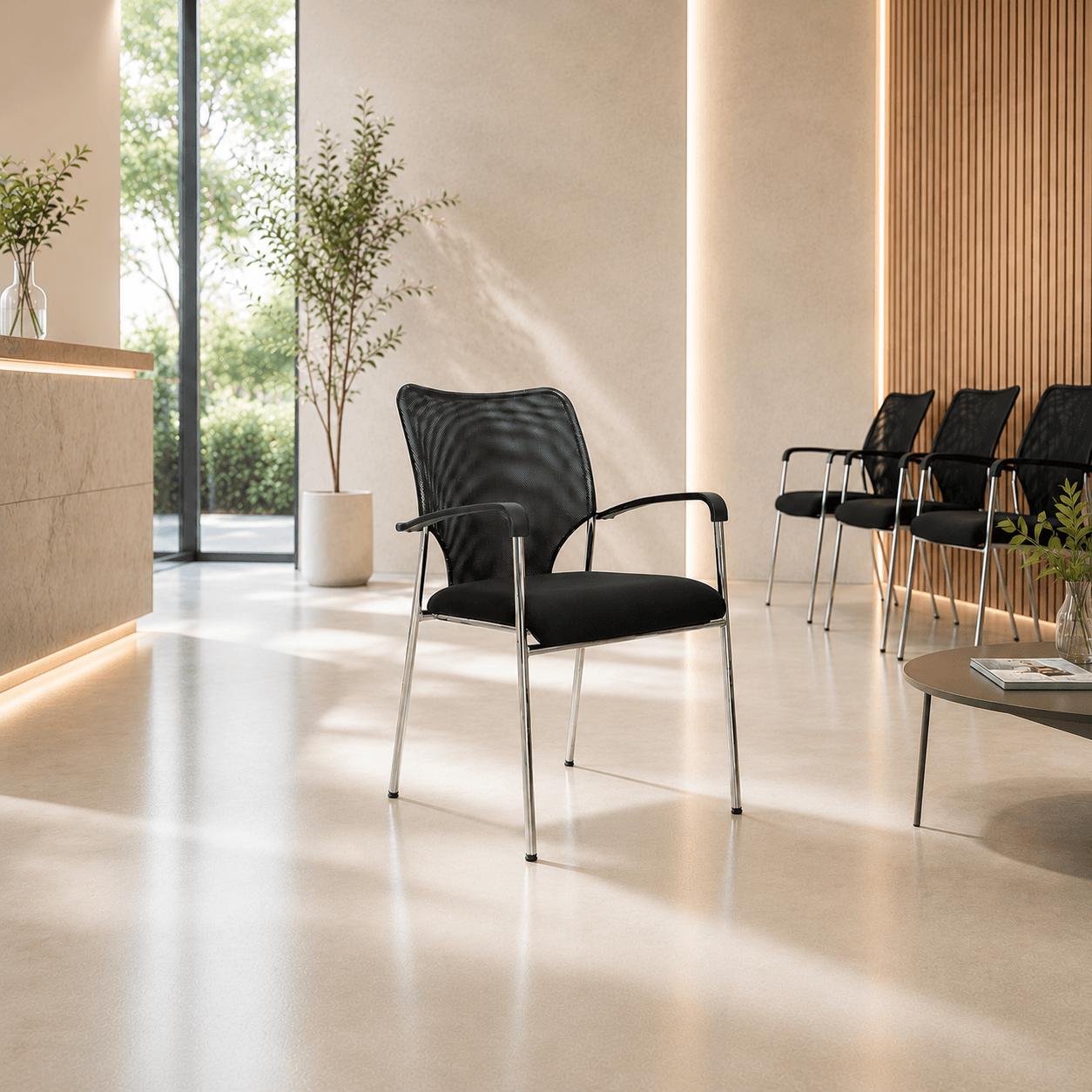 Silla Pissa Fija – Comodidad Ligera para Oficinas y Salas de Espera