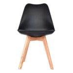 Silla Ema Tulip Negra – Diseño Nórdico y Ergonómico para Oficina y Comedor - Imagen 5