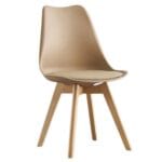 Silla Ema Tulip Beige – Diseño Nórdico y Ergonómico - Imagen 3