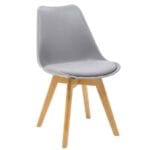 Silla Ema Tulip Gris – Diseño Nórdico y Ergonómico - Imagen 2