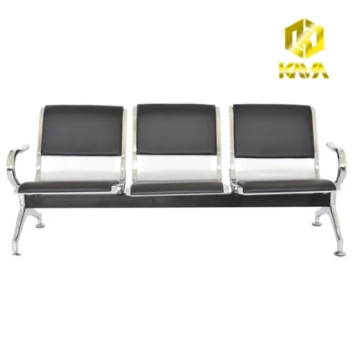 SILLA DE ESPERA 3 ASIENTOS TAPIZADO PARCIAL