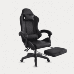 Silla Gamer GK Negra con Reposapiés – Confort Extremo y Diseño Ergonómico
