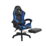 silla gamer gk azul con reposapies