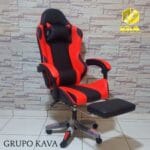 silla gamer gk roja con reposapies