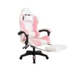 silla gamer gk rosa con reposapies