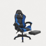 Silla Gamer GK Azul con Reposapiés – Confort Extremo y Diseño Ergonómico