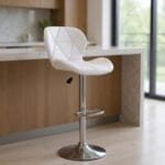 silla de bar mariposa blanca