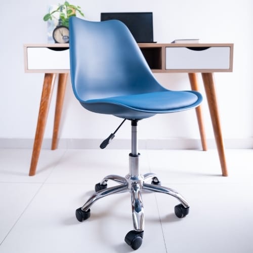 silla ema tulip azul marino