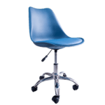 Silla Ema Tulip Giratoria Azul marino – Diseño moderno y confort ejecutivo - Imagen 2