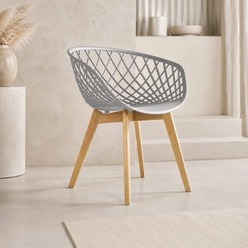 silla alma decorativa gris