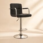 🪑 Silla de Bar Nill Negra con Brazos – Moderna y Ajustable - Imagen 11
