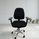 Silla Lee SemiReclinable Cromada Negra