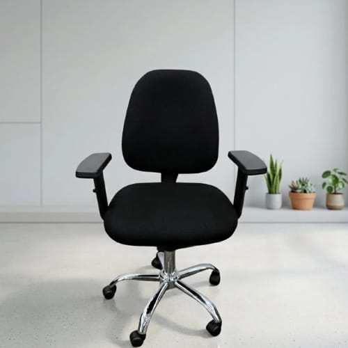 Silla Lee SemiReclinable Cromada Negra