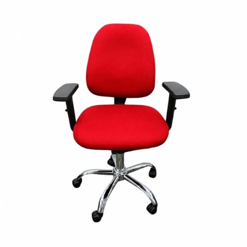 silla lee cromada reclinable roja